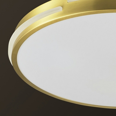 LED Ceiling Lighting Round Shape Minimalist Metal Flush Mount Ceiling Lamp for Bedroom