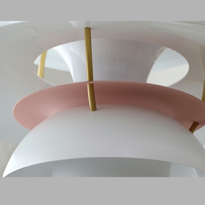 Minimalism Layered Shape Pendant Light Aluminum Hanging Light for Living Room Restaurant