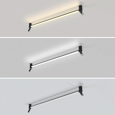Modern Simplicity Rectangular LED Semi Flush Ceiling Light Aluminium Ceiling Fixture for Corridor