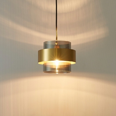 Modern Style Glass Hanging Light Clear 1 Bulb Pendant Light for Bedroom Shopwindow