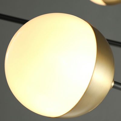 Post-modern Style Metal Chandelier Glass Ball Molecular Pendant Lighting Fixture for Dining Room
