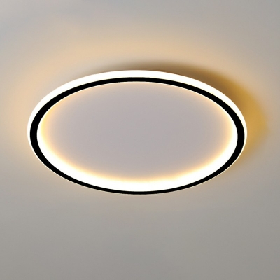 Silica Gel Flush Light Modern Style LED Flush Ceiling Light Fixture 2 Inchs Height for Bedroom