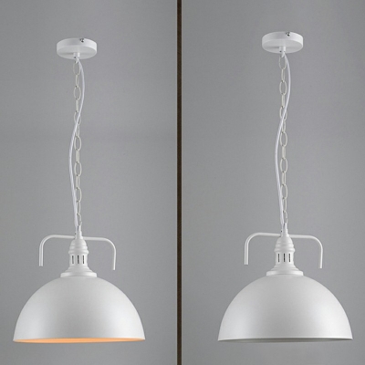 Vintage Industrial Style Dome Shape Hanging Light Single-Bulb Pendant Lighting for Kitchen