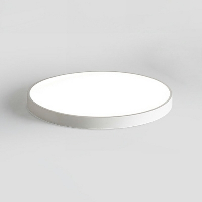 White Geometric Flush Mount Light Modernist 2