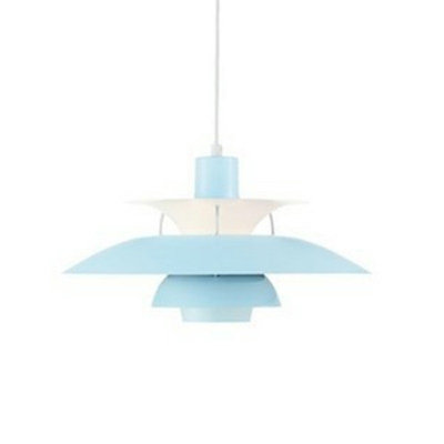 1 Light Aluminum lampshade Hanging Lantern Nordic Style Adjustable Boom Pendant for Bedroom