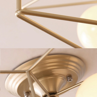 5-Light Metal Flush Mount in Industrial Vintage Style Ceiling Light for Dining Room