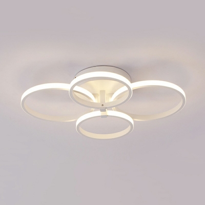 Contemporary Style Ceiling Lighting White Circle Arcylic Bedroom LED Ceiling Mounted Fixture