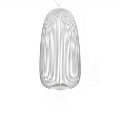 Curved Pendant Light Iron Warm Light Ceiling Suspension Lamp for Study Room Bedroom