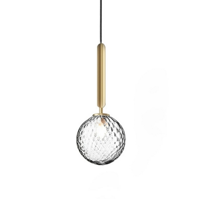 Glass Ball Mini Hanging Lamp Post Modern 1 Head Pendant Lighting with 59