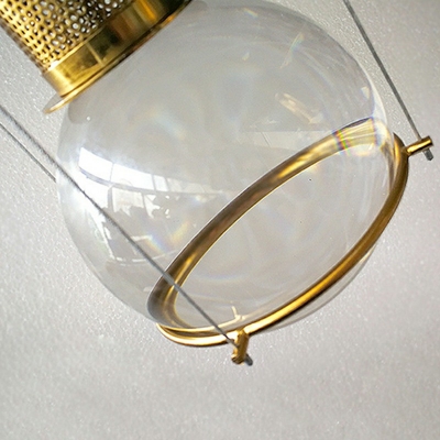 Globe Suspension Light Modern Design Crystal 1 Head Drop Light for Sitting Room