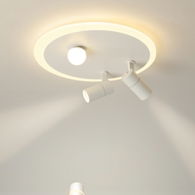 Minimalism LED Semi Flush Mount White Acrylic Ceiling Light for Sitting Room