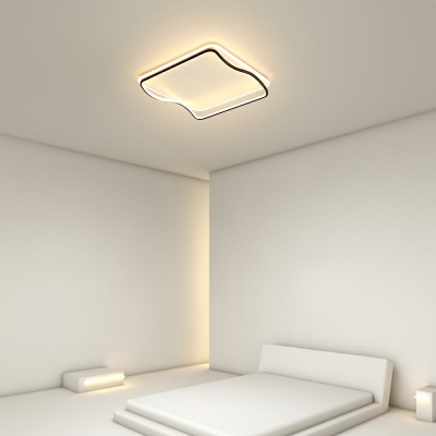 Modern Simplicity Square Flush Mount Ceiling Light Fixtures Acrylic Living Room Flushmount Ceiling Lamp