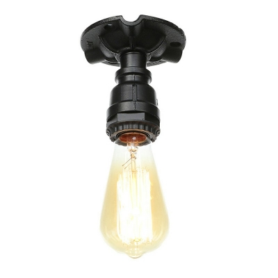 Open Bulb Single Light Flushmount Ceiling Light 4