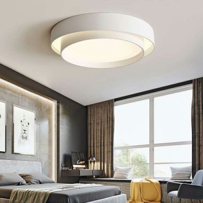 Simplicity Double Circle Metal Flush Mount Ceiling LED Living Room Flush Mount Lighting