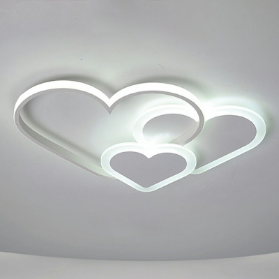 Child Bedroom LED Ceiling Lamp Cartoon Flush-Mount Light 2.5 Inchs Height with Acrylic Shade