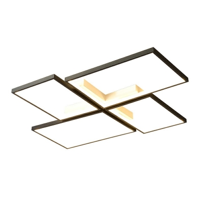Extra Thin Arcylic Rectangle Flush Light Simplicity Mounted LED Ceiling Lamp for Living Room