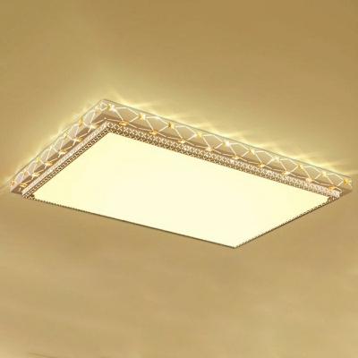 Luxurious Modern Ceiling Lighting Crystal White Light Living Room LED Flushmount