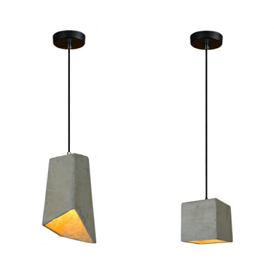 Minimalist 1-Head Cement Pendant Light Hanging lights for Kitchen Dining Room