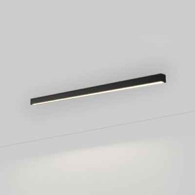 Modern Simple Black Linear Ceiling Light Aluminum  Acrylic Lamp Living Room Flush Mount Lighting