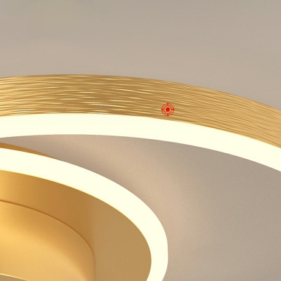 Modern Style Bedroom Lighting Fixture Round Simplicity Design Aluminum LED Ceiling Light