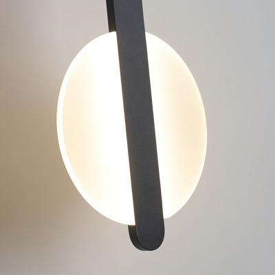 Modern Style Round Acrylic Suspension Lighting LED Hanging Light Fixture for Bedroom