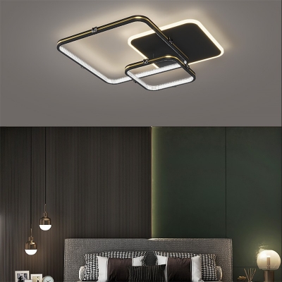Simplicity Squares Close to Ceiling Lamp LED Acrylic Ceiling Mounted Light for Living Room