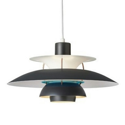 Single Light Macaron Flying Saucer Metal Hanging Light Nordic Pendant Lamp for Dining Room