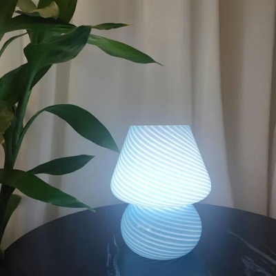 Single-Light Minimalist Style Torchiere Night Lamp Glass Living Room Table Light