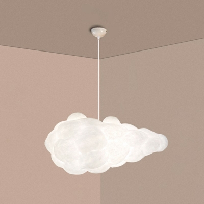 White Cloud Creative Chandelier Hanging Light Fixture Decorative Vintage Chandelier in 2 Lights