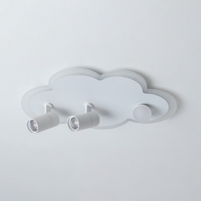 Cloud Shape Flush Mount Ceiling Lights Acrylic LED Living Room Ceiling Light in White