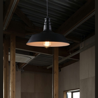 Industrial Hanging Pendant Light with Barn Shade 1 Bulb Pendant for Dining Table Restaurant Kitchen