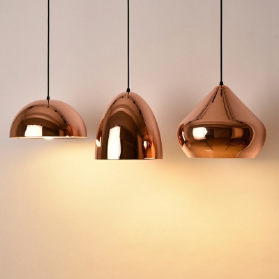 Industrial Style 1 Light Pendant Lighting Fixtures Mirror Glass Hanging Light for Dining Table