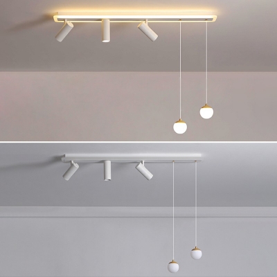 LED Island Light Spotlight Design Simplicity Long Strip Creative Lighting Fixture in White