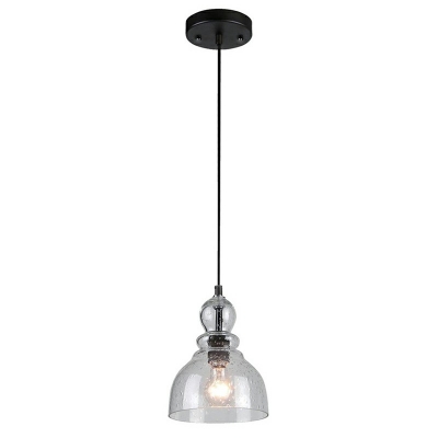 Loft Style Bell Hanging Lamp with Glass Shade Single Head Ceiling Pendant Light 7