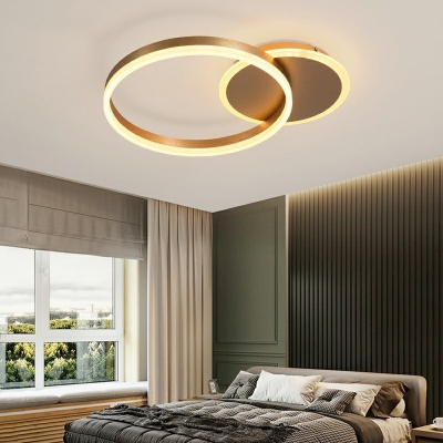 Minimalism Acrylic Double Ring Simplicity LED Ceiling Light 21.5