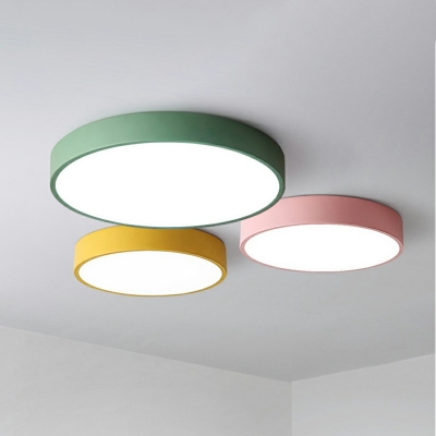 Modernist Acrylic Flush Mount LED 1 Light Circle Ceiling Lighting for Living Room