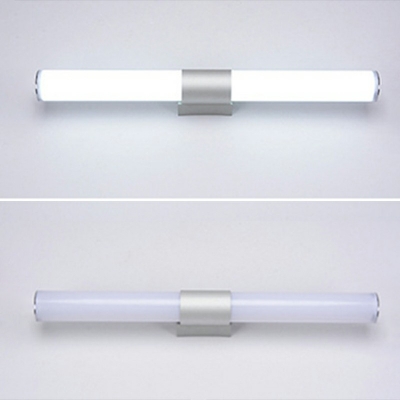 Silver Bathroom Vanity Lighting Cylinder 3.5 Inchs Height LED Vanity Sconce Light for Mirror Cabinet