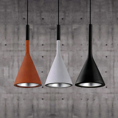Single-Bulb Vintage Cement Pendant Light Hanging Lights for Coffee Shop