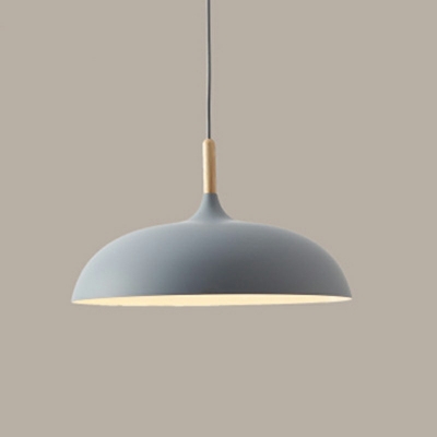Barn Shape Pendant Macaron 1-Light Aluminum Ceiling Suspension Lamp for Dining Room