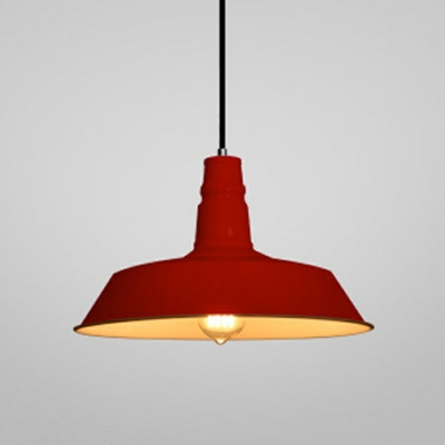 Colorful Industrial Style LED Pendant Lighting in Warehouse Shape with 39.5 Inchs Height Adjustable Cord