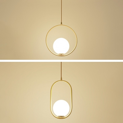 Dining Room Ceiling Pendant Light Clear Glass 1 Head Gold Modernism Hanging Lamp Kit