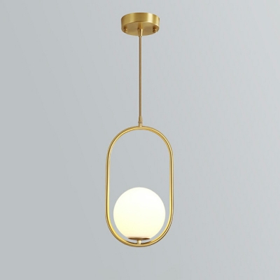 Dining Room Ceiling Pendant Light Clear Glass 1 Head Gold Modernism Hanging Lamp Kit