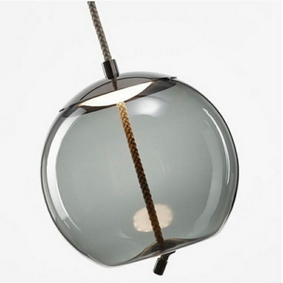 Geometric Shape Pendant Light Designers Style Glass LED Drop Light in Warm Light for Kitchen