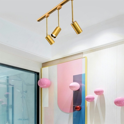 Golden Track Lighting Modern Light Luxury Living Room Wall Surface Mounted Household Downlight