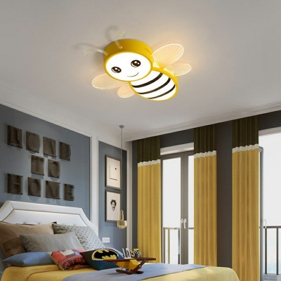 Kids Mental Flush Mount Light 3 Lights Acrylic Lampshade Bedroom Flush Mount Ceiling Lights