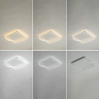 Modern Simplicity Square Flush Mount Ceiling Light Fixtures Acrylic Living Room Flushmount Ceiling Lamp