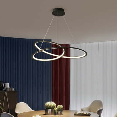 Multi Ring Hanging Ceiling Light Modernism Metal Led Pendant Light for Hotel