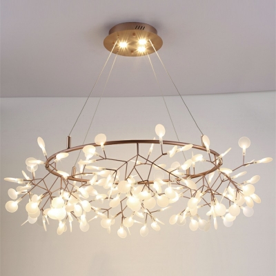 Nordic Lamps Acrylic Spray Chandelier Simple Living Room Bedroom Pendant Light