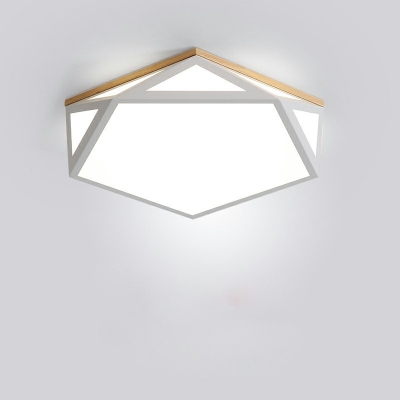 Nordic Stylish LED Ceiling Lamp in Warm/White Hexagonal Acrylic Geometric Shaped for Girls Boys Bedroom