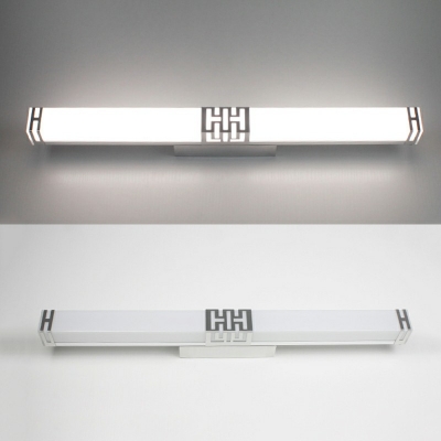 Tube Wall Light Modern Lighting Metal Sconce Lamp Arcylic Shade in Stainless-Steel